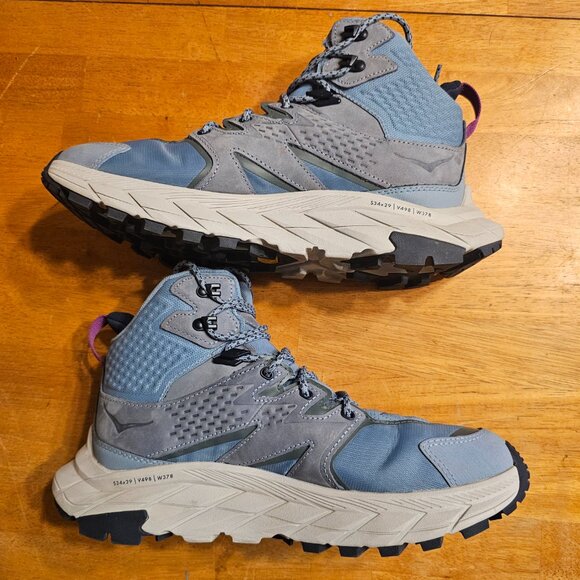 Hoka Anacapa Mid GTX Womens, Size 8B Gore-Tex, Blue, Form Insoles - Picture 2 of 16
